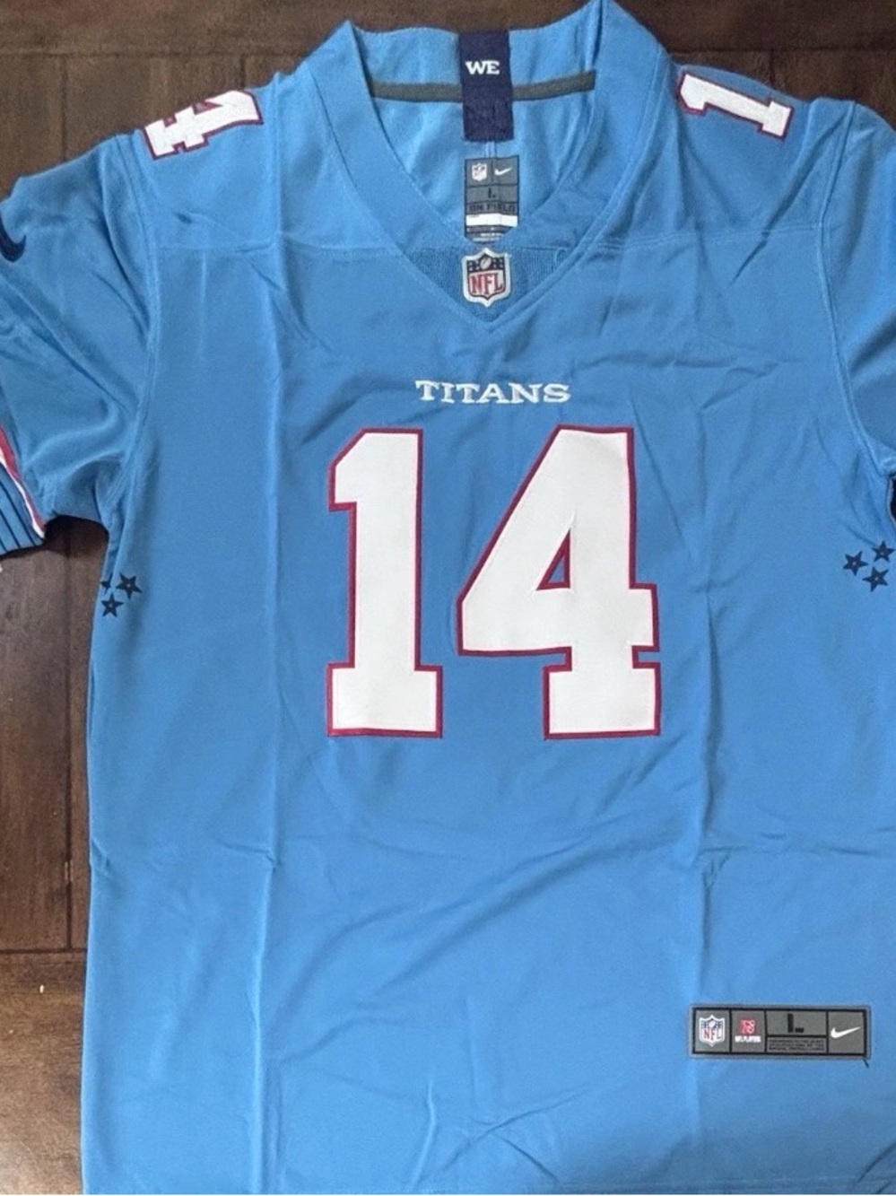 Tennessee Titans Carnell Tate Blue Jersey Adult Large NWT